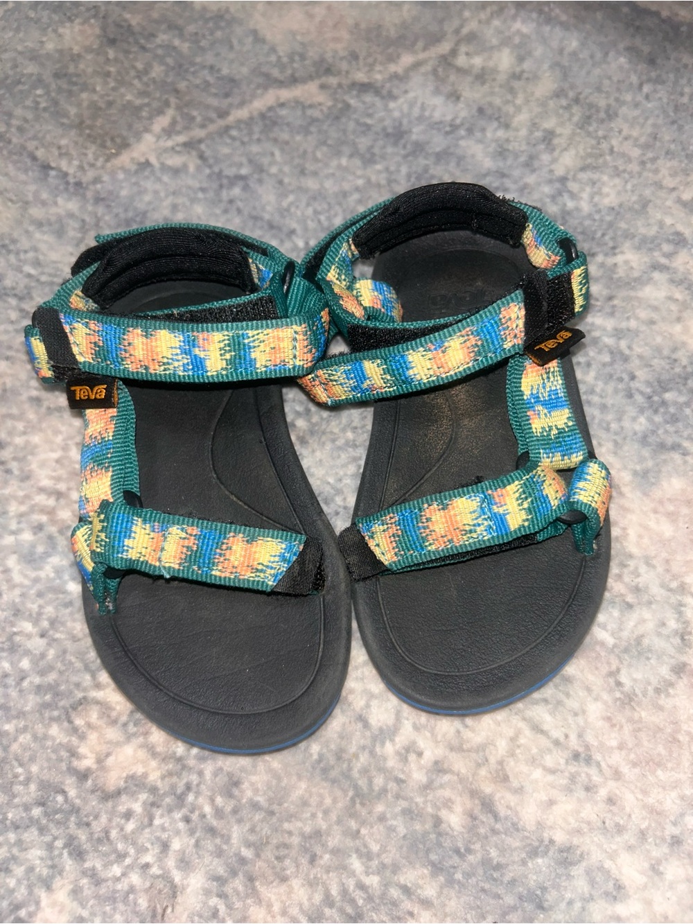 Teva Kids Teal Multicolor Strap Sandals